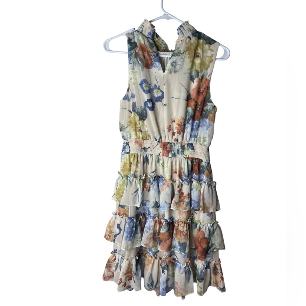 Express Multicolor Floral Ruffle Dress - Picture 2 of 2